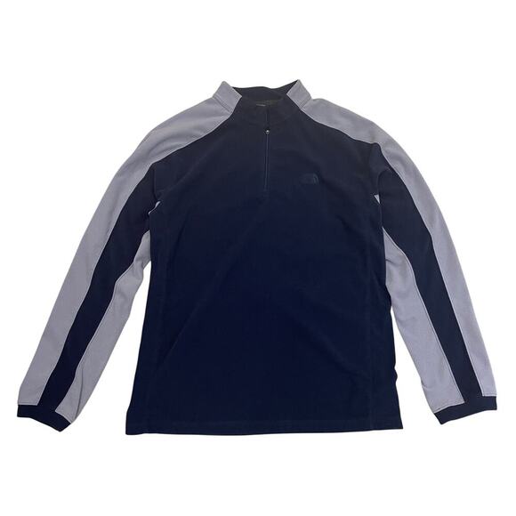 The North Face Men’s M TKA 100 Fleece Pullover | Navy Gray, Quarter Zip Light - Picture 5 of 8